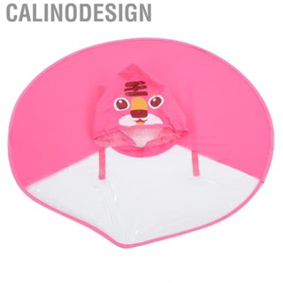 Calinodesign Raincoat Foldable Tiger Pattern Hands Free Umbrella For Children