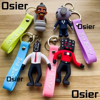 Osier1 Skibidi พวงกุญแจชักโครก, พวงกุญแจซิลิโคน Camara Man, จี้เครื่องประดับ Bop Bop Toilet Man Car Bag Pendant Man