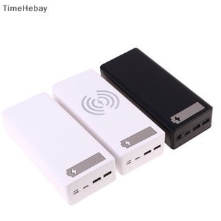 Timehebay กล่องเก็บพาวเวอร์ชาร์จไร้สาย USB 16*18650 EN