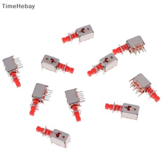 Timehebay สวิตช์กุญแจล็อคตัวเอง A03 PS-22F03 6pins สีแดง 10 ชิ้น