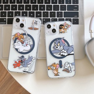 เคสโทรศัพท์มือถือ TPU กันกระแทก ลาย Tom and Jerry สําหรับ IPhone 14 Pro Max 14 13 12Pro 11 X