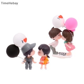 Timehebay ฟิกเกอร์การ์ตูนคู่รักน่ารัก ตกแต่งรถยนต์ ฟิกเกอร์แอกชัน ลูกโป่ง เครื่องประดับ uk EN