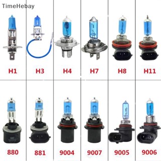 Timehebay หลอดไฟซีนอน H1 H3 H4 H7 H11 9006 9007 12V EN สีขาว