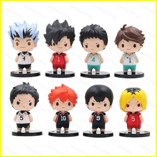 ใหม่ โมเดลฟิกเกอร์ Haikyuu Hinata Shoyo Tobio Kenma Tooru ของเล่น ของสะสม สําหรับเด็ก 8 ชิ้น