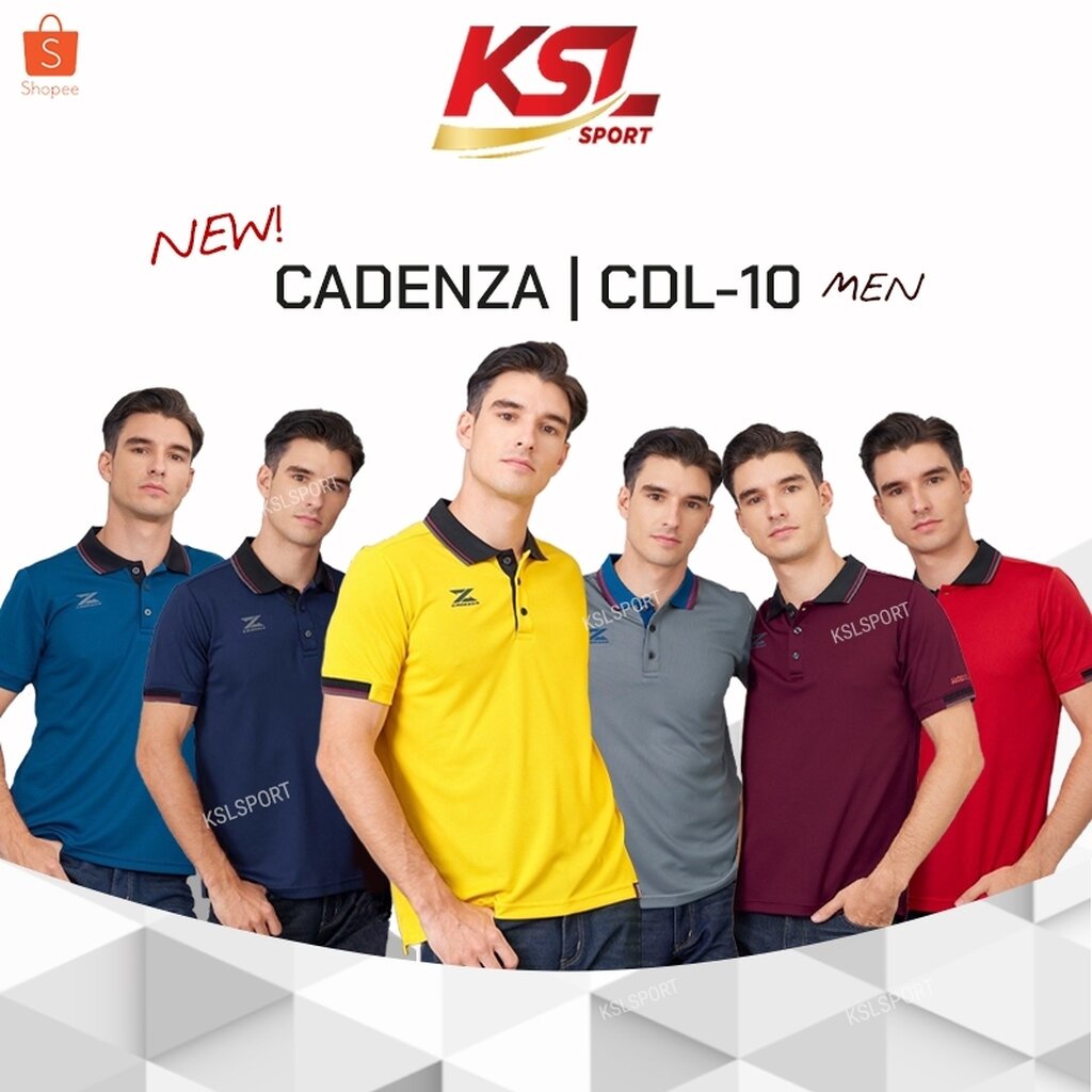 เสื้อโปโลผู้ชาย CADENZA (คาเดนซ่า) รุ่น CDL-10 MEN เสื้อคอปก ใส่ทำงาน เหลือง แดง เทา กรมท่า เลือดนก