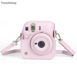 Timehebay เคสกระเป๋าหนัง PU พร้อมสายคล้องไหล่ สําหรับกล้อง Instax Mini 12