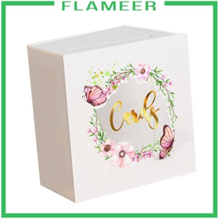 [Flameer] กล่องการ์ดอะคริลิค พิมพ์ลายดอกไม้ ขนาด 13x25x25 ซม. ทนทาน สําหรับใส่บัตรแต่งงาน