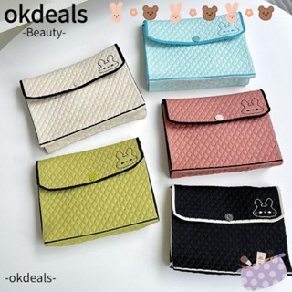 Okdeals กระเป๋าถือ ผ้าถัก ความจุเยอะ ลายกระต่าย ขนาดเล็ก สําหรับผู้หญิง