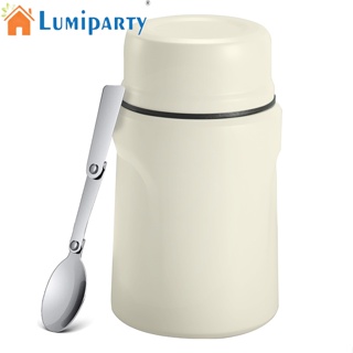 Lumiparty กระติกน้ําร้อน สเตนเลส 304 ขนาดเล็ก 500 มล. มีฉนวนกันความร้อน กันรั่ว สําหรับอาหารกลางวัน