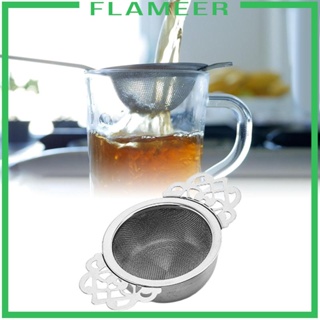 [Flameer] ที่กรองชา แบบสเตนเลส พร้อมชามหยด สําหรับชงกาแฟ เครื่องปรุง