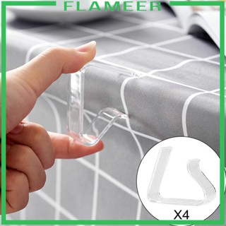 [Flameer] คลิปหนีบผ้าปูโต๊ะ แบบใส กันลม สําหรับตั้งแคมป์ 4 ชิ้น