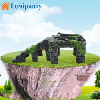 Lumiparty แพลตฟอร์มเรซิ่น รูปเต่าลาดเอียง สําหรับตู้ปลา