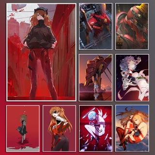 โปสเตอร์กระดาษคราฟท์ EVA ลายการ์ตูนอนิเมะ Giant Neon Genesis Evangelion สไตล์ญี่ปุ่น คลาสสิก เป็นที่นิยม