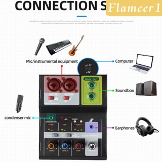 [flameer1] เครื่องมิกเซอร์เสียงดิจิทัล 48V เชื่อมต่อง่าย พร้อมการ์ดเสียง 2 ช่อง คอนโซลบอร์ดเสียง ขนาดเล็ก สําหรับไลฟ์สด สตูดิโอโชว์