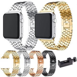 สายนาฬิกาข้อมือสเตนเลส ประดับเพชร สําหรับ iWatch Series 49 มม. 45 มม. 44 มม. 38 มม. 40 มม. 41 มม. 42 มม.