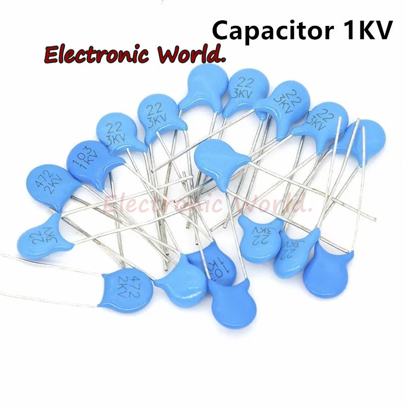ตัวเก็บประจุเซรามิก แรงดันไฟฟ้าสูง 1KV 33PF 82PF 100PF 220PF 470PF 560PF 1NF 2.2NF 4.7NF 10NF 22NF 1