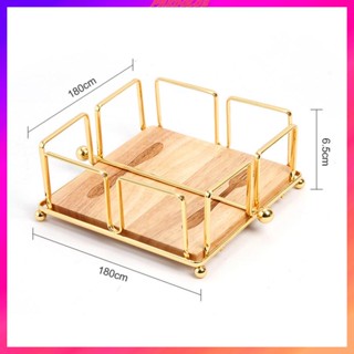 [Predolo2] กล่องเก็บกระดาษทิชชู่ ทรงสี่เหลี่ยม พร้อมฐานไม้ สําหรับตกแต่งบ้าน ร้านอาหาร โรงแรม