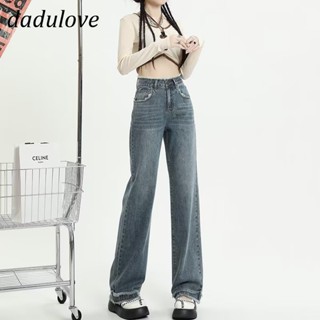 DaDulove💕 New American Ins High Street Retro Raw Edge Jeans Niche High Waist Loose Wide Leg Pants Trousers