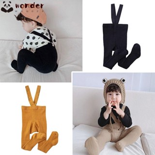 Wonder ถุงน่องเด็ก น่ารัก สีพื้น เอวสูง กางเกงแขวน