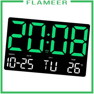 [Flameer] นาฬิกาดิจิทัล แบบแขวนผนัง หน้าจอขนาดใหญ่ อเนกประสงค์