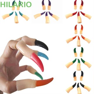 Hilario 5 ชิ้น / เซต ฮาโลวีน ปลอกนิ้ว สีดํา / สีแดง นิ้วปลอม ผีดิบ แม่มด นิ้วปลอม ของเล่นฮาโลวีน ที่น่ากลัว สีสัน เด็กผู้หญิง