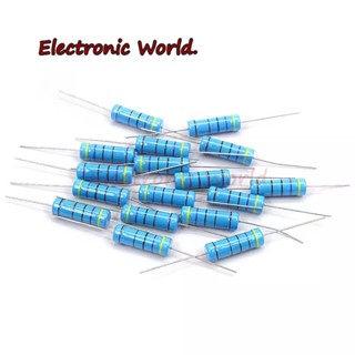 ตัวต้านทานฟิล์มโลหะ 5W 1% 0.1R~10M 0.47R 100R 220R 330R 1R 2R 1K 1.5K 2.2K 3.3K 3.9K 4.7K 10K 22K 47K 100K 470K 1M โอห์ม 10 ชิ้น