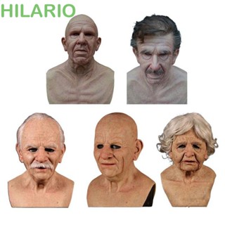 Hilario หน้ากากยาง รูปคนแก่ 3D ปลอดสารพิษ สําหรับตกแต่งปาร์ตี้ฮาโลวีน