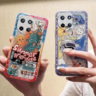 เคสโทรศัพท์มือถือนิ่ม แบบใส ป้องกันเลนส์ ลายการ์ตูนรูปปั้นเสรีภาพ สําหรับ Realme 11 4G 5G NFC 11 Pro 11 Pro+ Realme C51 C53 REALME11 RealmeC51