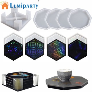 Lumiparty แม่พิมพ์ซิลิโคน รองแก้ว ทนความร้อน กันน้ํา ไม่เหนียวติด สําหรับตกแต่งบ้าน Diy 9 ชิ้น