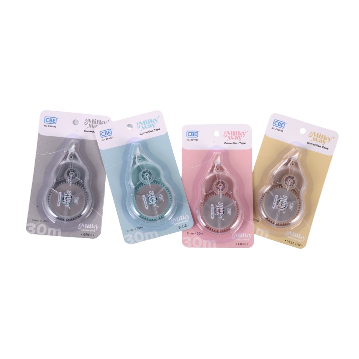 CBE CORRECTION TAPE MILKY COLOURWAY 5MM X 30M (254033)