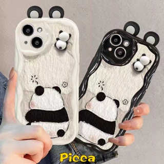 เคสโทรศัพท์มือถือ Tpu นิ่ม ขอบโค้ง ลายการ์ตูนแพนด้า 3D กันกระแทก สําหรับ Realme C25Y C12 C53 C11 C31 C3 C30 C1 C35 C25 C55 6i 9i C15 C21Y C21 C33 5i 5s 7i 5 C25s C20 C20A C2