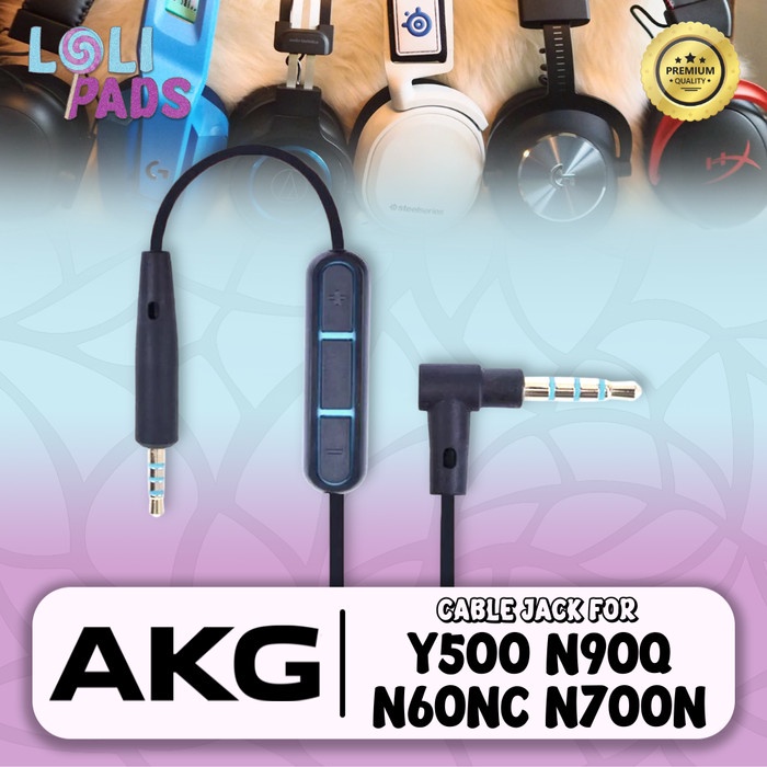 สายเคเบิลแจ็ค Aux ไมโครโฟนหูฟังเสียง Akg Y500 N90Q N60NC N700N