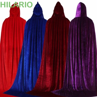 Hilario เสื้อคลุม ทนทาน 5 สี ตกแต่งฮาโลวีน งานรื่นเริง แม่มด คอสเพลย์ เสื้อคลุมมีฮู้ด