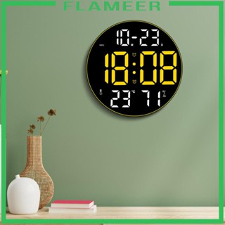 [Flameer] นาฬิกาดิจิทัล LED แบบแขวนผนัง หน้าจอขนาดใหญ่ แสดงวันที่ สัปดาห์