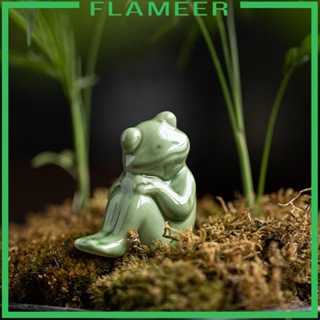 [Flameer] รูปปั้นกบ รูปปั้นชา ขนาดเล็ก สําหรับตกแต่ง