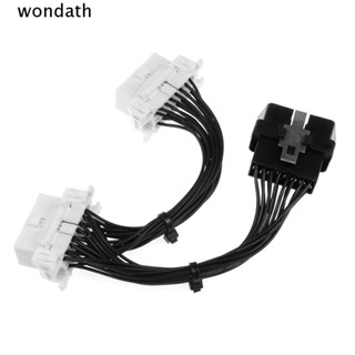 Wonda สายเคเบิลต่อขยายรถยนต์ OBD2 ตัวผู้ เป็นตัวเมีย 16 Pin 15 ซม. OBD2 OBD 2 OBD2