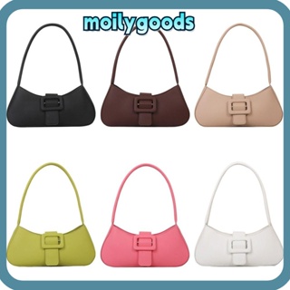 Moilyhd กระเป๋าใต้วงแขน, กระเป๋าถือ หนัง PU สีพื้น, กระเป๋าสะพายข้าง เรียบง่าย สําหรับผู้หญิง เด็กผู้หญิง