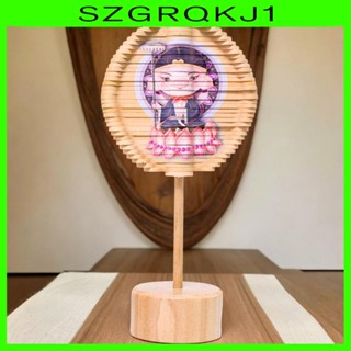 [szgrqkj1] ของเล่นไม้ หมุนได้ พร้อมฐานหมุน สําหรับวันเกิด