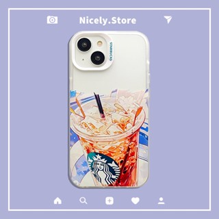 เคสโทรศัพท์มือถือ TPU กันกระแทก ลาย Star Bucks Coffee สําหรับ iPhone 14 Plus 13 12 11 Pro Max