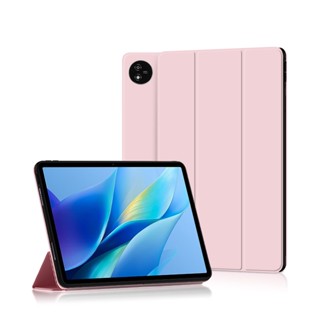 สําหรับ Vivo Pad Air 11.5 นิ้ว 2023 เคส TPU นิ่ม หนัง PU ซิลิโคนนิ่ม ด้านหลัง ขาตั้งสามทบ สลีป สมาร์ท