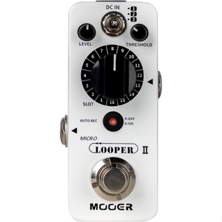 Mooer Micro Looper II แท่นเหยียบกีตาร์ไฟฟ้า 48 ตําแหน่ง สําหรับตรวจจับสัญญาณอินพุตอัตโนมัติ