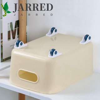 Jarred ลูกล้อพลาสติก มีกาวในตัว ขนาดเล็ก 2 สี 4 ชิ้น