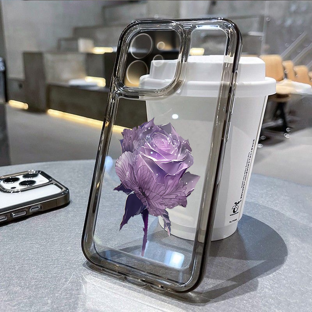 ดอกไม้กันกระแทกSpaceสำหรับIphone 11 13 12 14 15 Pro Max 7 8 Plus SE 2020 XR X XS Maxครอบคลุมโปร่งใสหนา