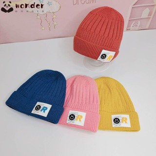 Wonder Beanies หมวกบีนนี่ลําลอง ผ้าถัก ให้ความอบอุ่น สไตล์ฮิปฮอป แฟชั่นฤดูหนาว สําหรับเด็ก