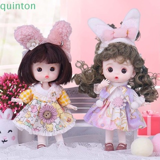 Quinton 1/12 BJD ตุ๊กตาคริสต์มาส สีสันสดใส เสื้อผ้าแฟชั่น ของขวัญวันเกิด ตุ๊กตาเจ้าหญิง ข้อต่อขยับได้ DIY ของเล่น ตุ๊กตา เด็กแฟชั่น ตุ๊กตา ข้อต่อกระเป๋า ตุ๊กตา