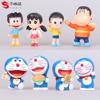 Tobie โมเดลตุ๊กตาฟิกเกอร์ Doraemon 8 ชิ้น ต่อชุด สําหรับเก็บสะสม