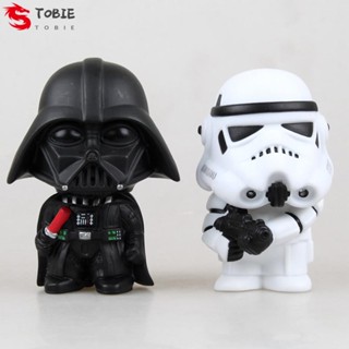 Tobie ตุ๊กตาฟิกเกอร์ อนิเมะ Star Wars Yoda สีดํา สีขาว