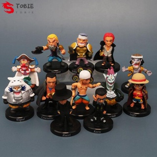 Tobie โมเดลตุ๊กตาฟิกเกอร์ PVC รูปการ์ตูนอนิเมะ Luffy Crocodile 12 ชิ้น ต่อชุด