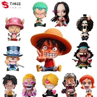 Tobie โมเดลฟิกเกอร์ อนิเมะ Monkey D Luffy Robin Boa Roronoa Zoro Hancock Nami Sabo ขนาดเล็ก 9 ซม. ของเล่นสําหรับเด็ก