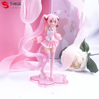 ฟิกเกอร์ PVC TOBIE Miku Hatsune สีชมพู ของเล่นสําหรับเด็ก